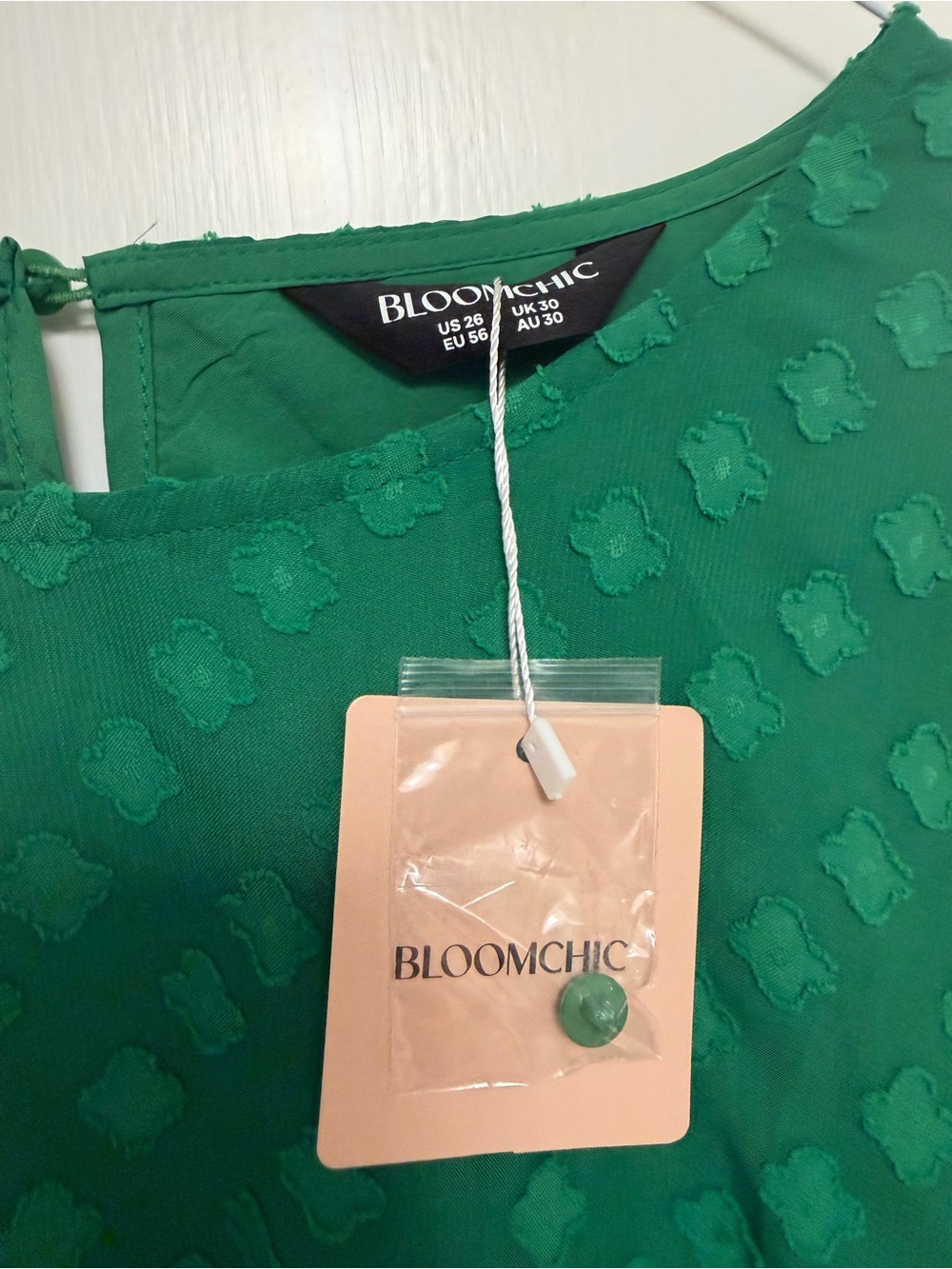 BloomChic Emerald Ruffle Sleeve Blouse - Picture 2 of 3